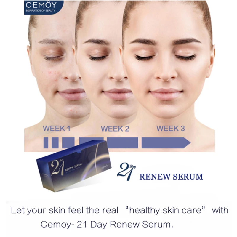 

Cemoy 21 Day Renew Serum 2ml X 21 Packs Face Night Serum Essence Reapir Daytime Damage