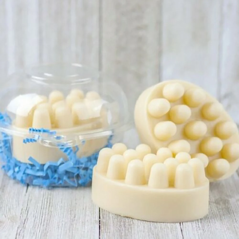 

Massage Bar Oval Silicone Molds 4 Cavities Soap Jelly Mold For DIY Soap Making Soap Moulds