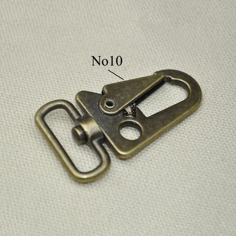 Meetee 5/10sets 40mm Bag Clasps Lobster Carbine Double Buckles for Outdoor Backpack Belt Webbing Hook Key Ring Hang Clips BF247 - Цвет: No10