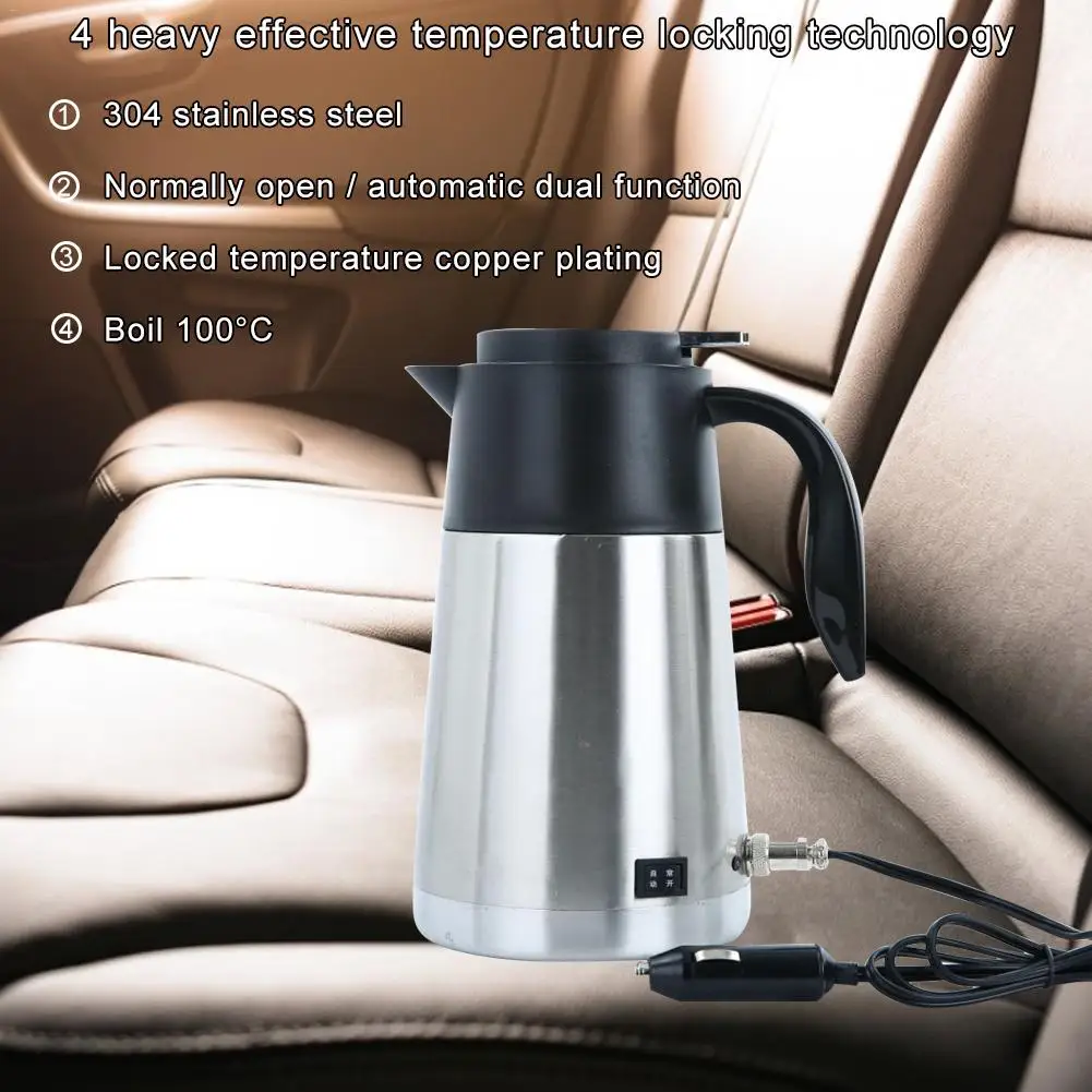 1300 мл 12 V/24 V автомобиль чайник Портативный Авто Чай Кофе Электрический