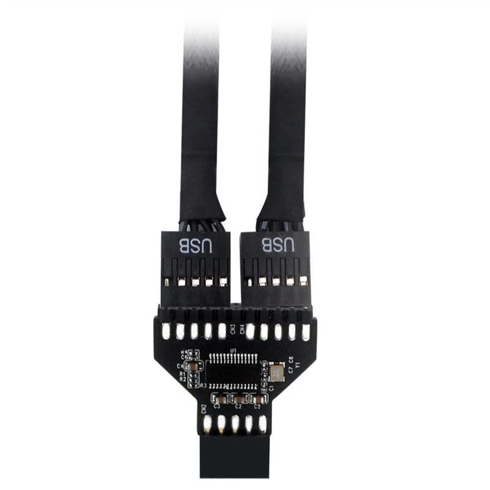 USB 9-контактный разъем для материнской платы сплиттер с интерфейса от 1 до 2