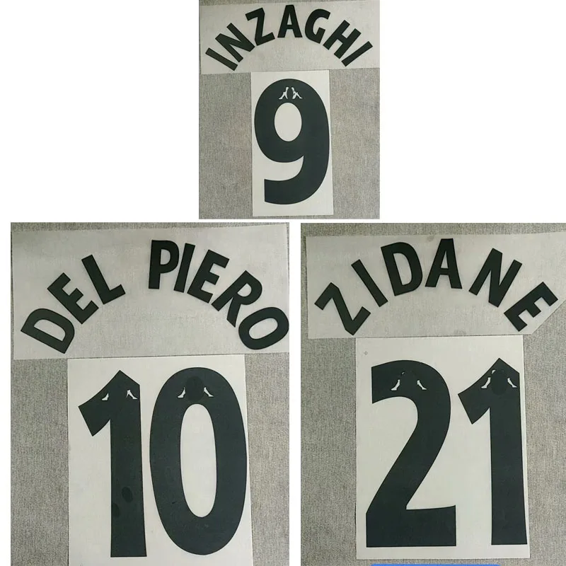 9798 Ретро Nameset #10 Del PIERO #21 Зидан #9 Индзаги по индивидуальному заказу с возможностью