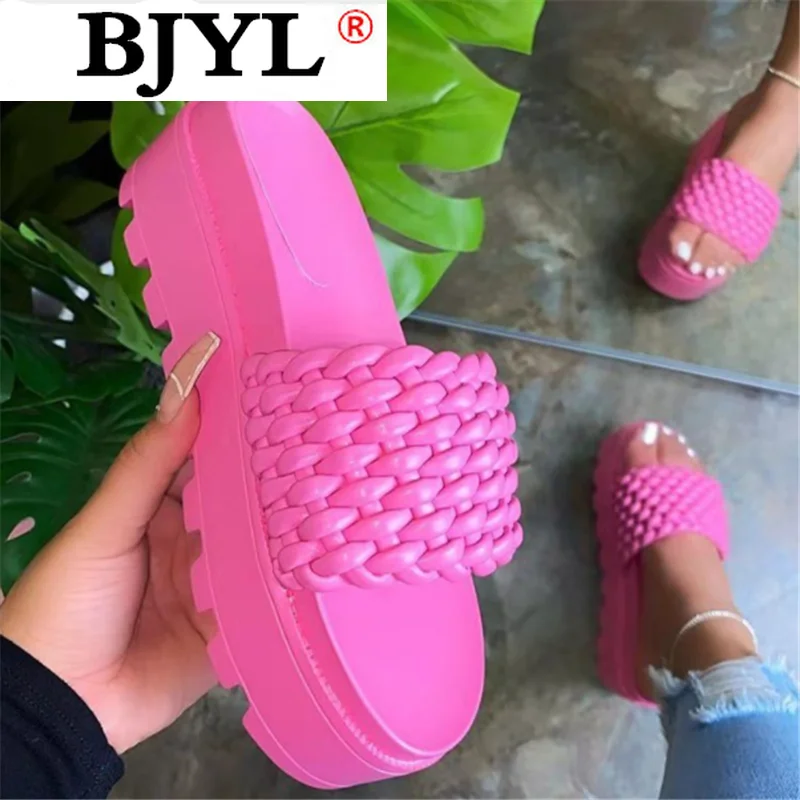 

2021 Summer Women Sandals Fashion New Set Foot Casual Platform Shoes Comfortable Outdoor Open Toe Women Slippers Zapatos Mujer