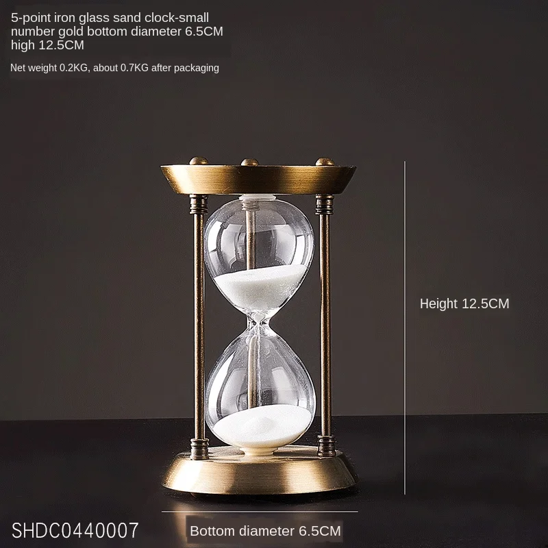 

Creative Nordic Gold metal glass Hourglass Crafts ornaments Modern home decoration accessories miniature figurines decor