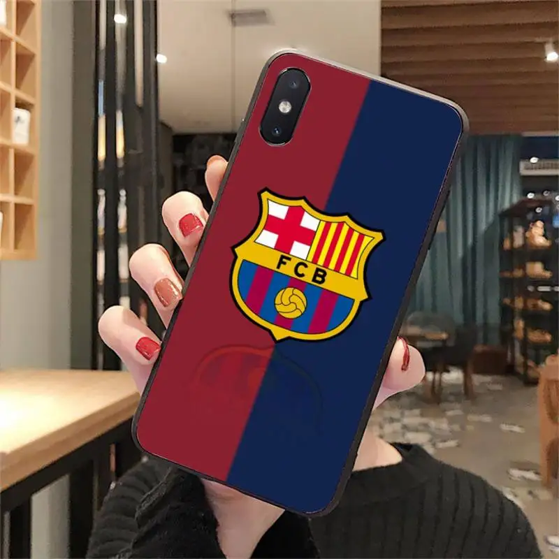 FC Барселона Смарт Месси ТПУ Черный чехол для телефона Корпус IPhone 11 Pro XS MAX 8 7 6 6S Plus X