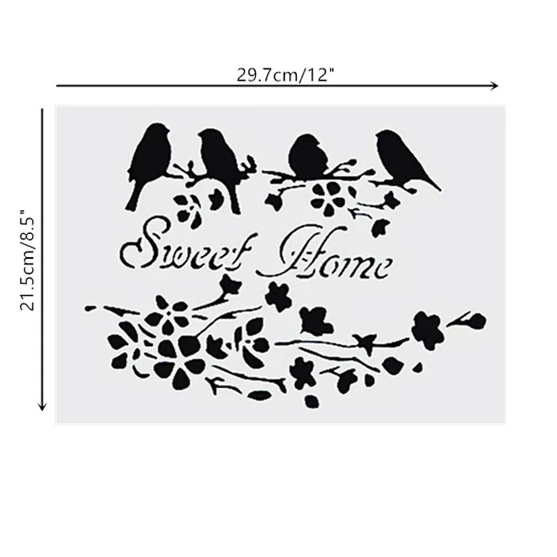 DIY живопись А4 Размер милый домашний дизайн художественный трафарет декоративная