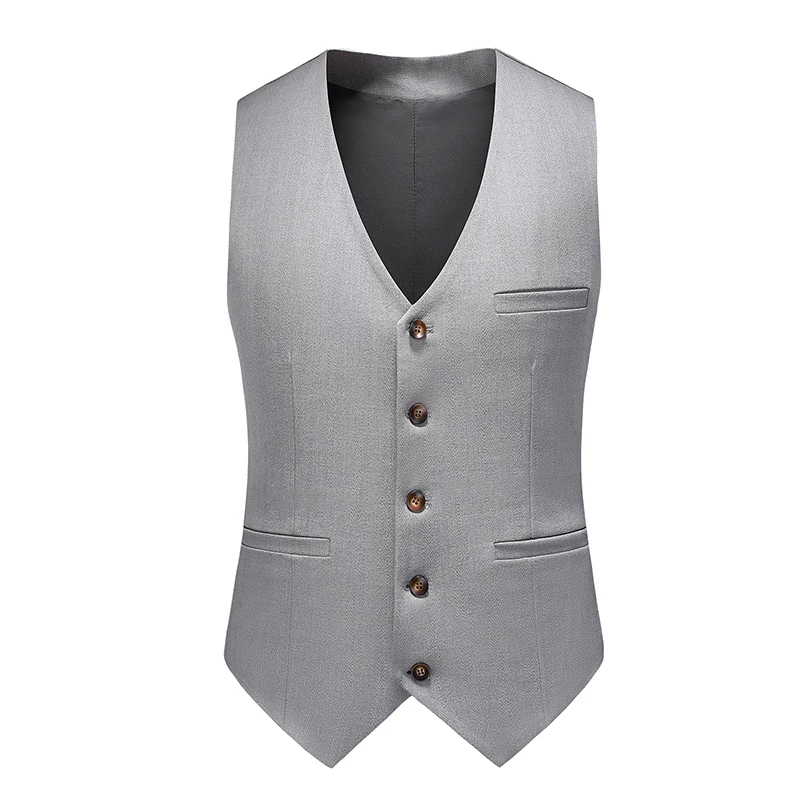 

New Vests Men High Quality Mens Suit Vest Smart Causal Wedding Dress Solid Color Suit Blazer Vests Mens Clothing Plus Size 5Xl
