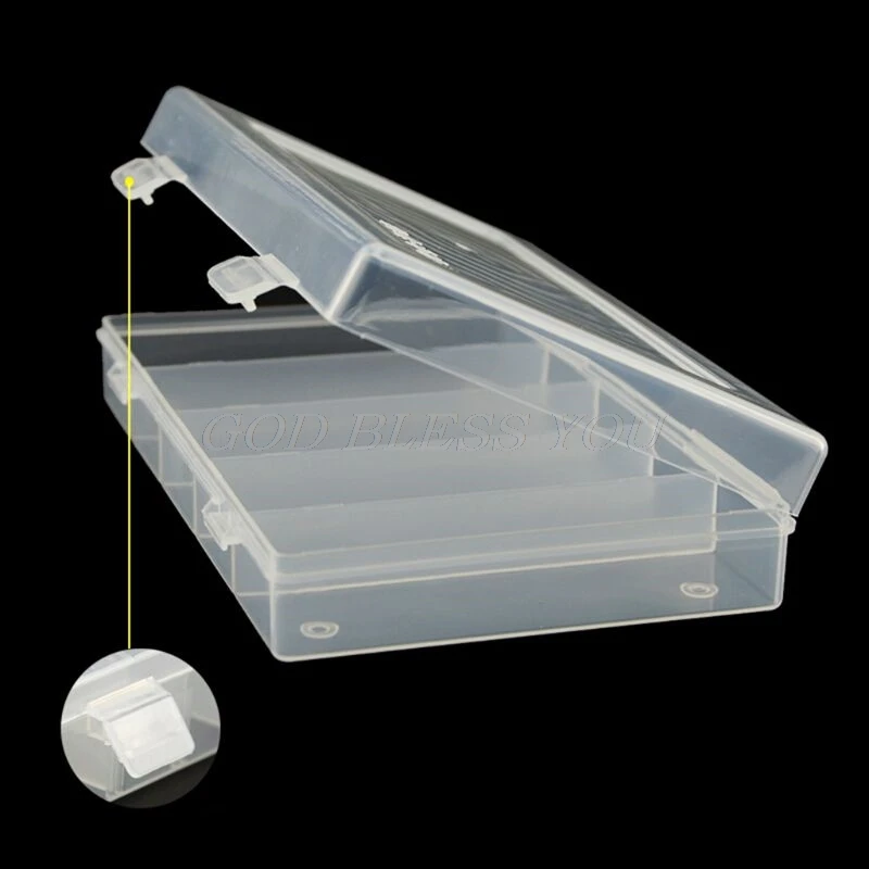 Прямоугольный прозрачный пластиковый контейнер для хранения коллекционный