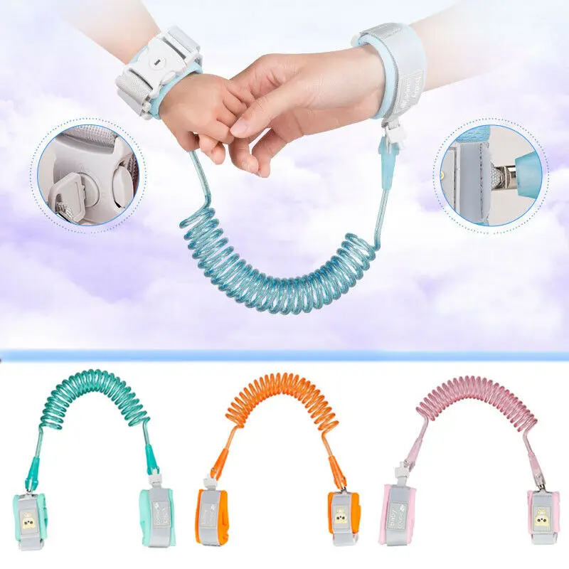 

Pudcoco Child Kid Anti-lost Safety Leash Wrist Link Harness Strap Reins Traction Rope 1.5-2.5 M