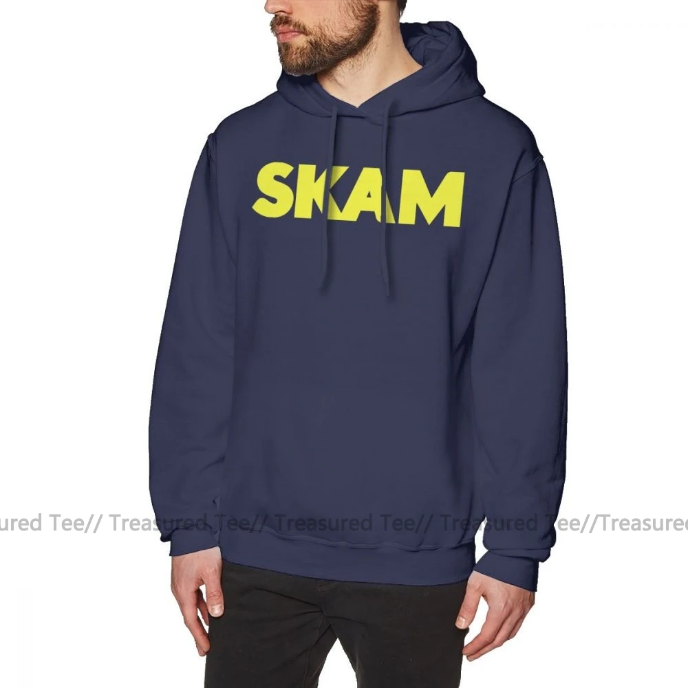Skam Толстовка Толстовки «Skam» теплый пуловер Толстовка уличная Мужская Большой серые хлопковые длинные толстовки - Цвет: Navy Blue