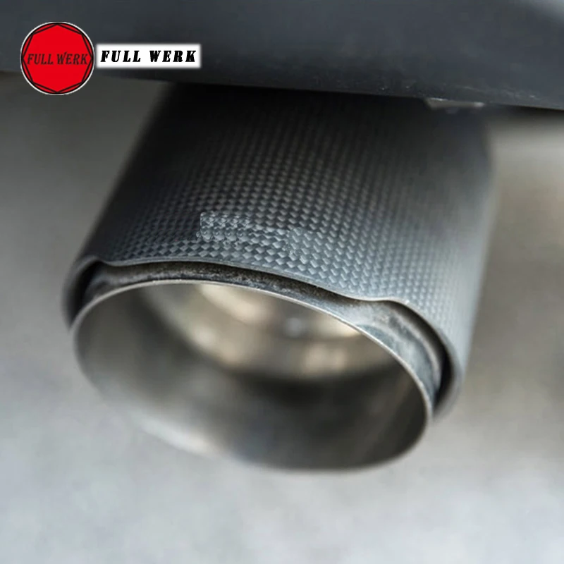 Задний глушитель выхлопной трубы из нержавеющей стали и углеродного волокна