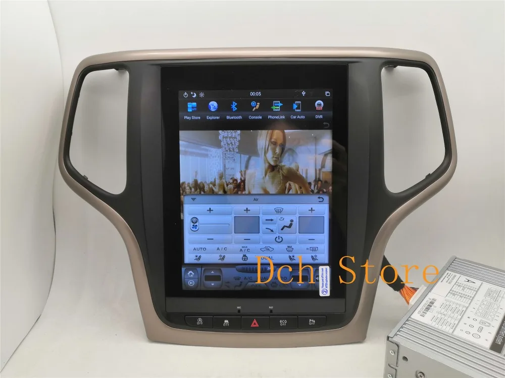 10,4 дюймов Tesla стиль Android 8,1 автомобильный DVD gps плеер навигация для Jeep Grand Cherokee 2012- PX6 CARPLAY радио ips стерео