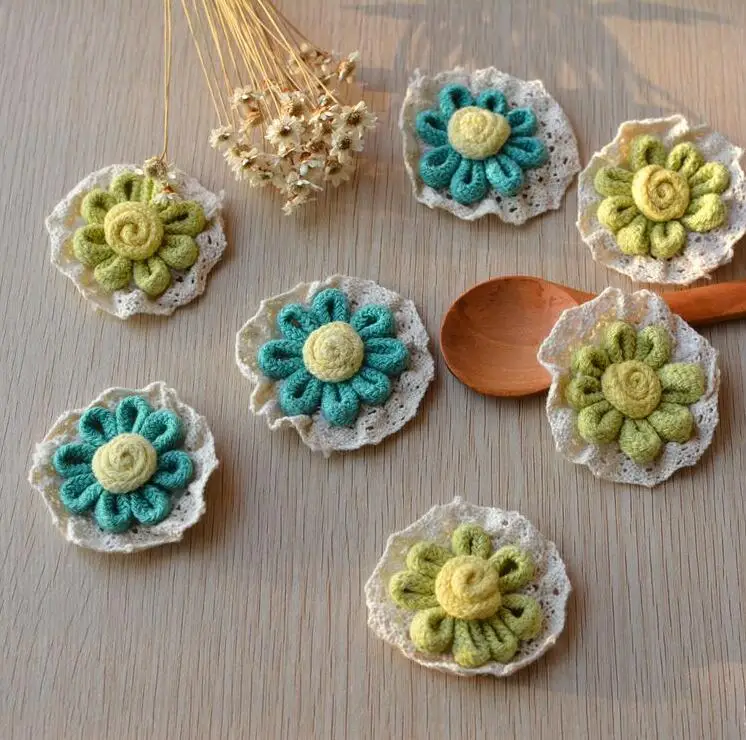 3 шт./лот 5 см обувь ручной работы Хлопковая кружевная Лента Цветочные Кружева