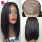 EAYON шелковистые прямые человеческие волосы боб, искусственные бразильские волосы Remy 5x5, парики на шелковой основе, Короткие парики боб для женщин