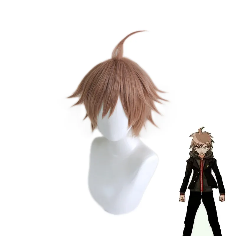 

Danganronpa Naegi Makoto Short Wig Anime Cosplay Costume Dangan Ronpa Heat Resistant Synthetic Hair Cosplay Wigs For Men