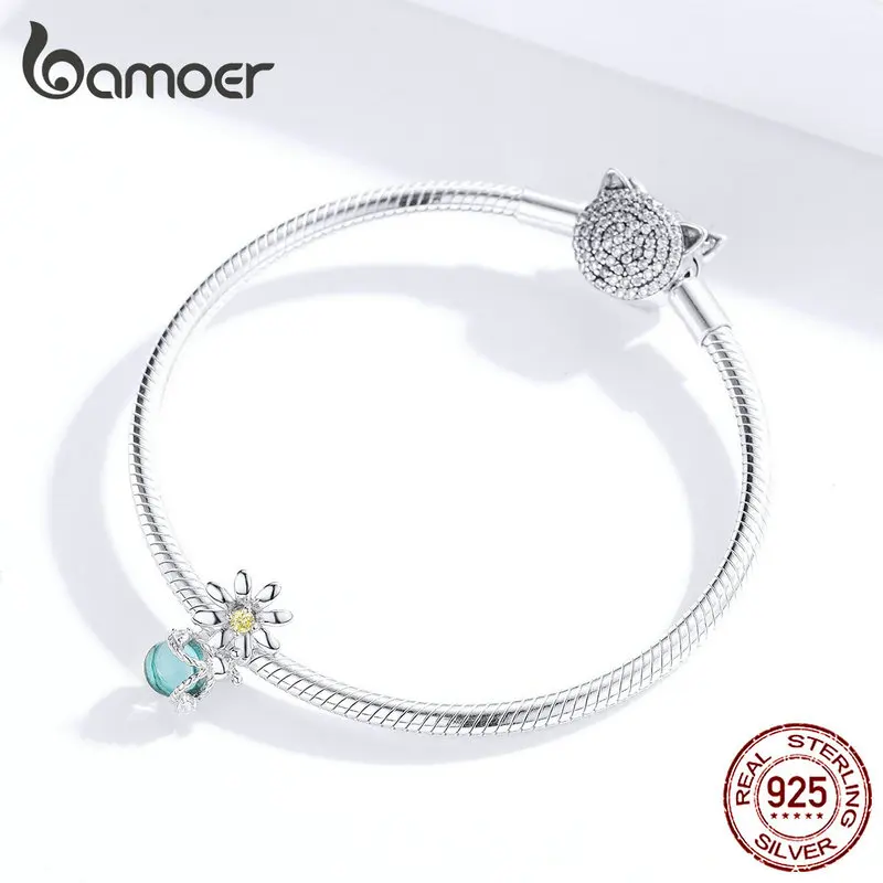 Bamoer серебро 925 Шарм для оригинальных женщин Серебряный браслет со змеей