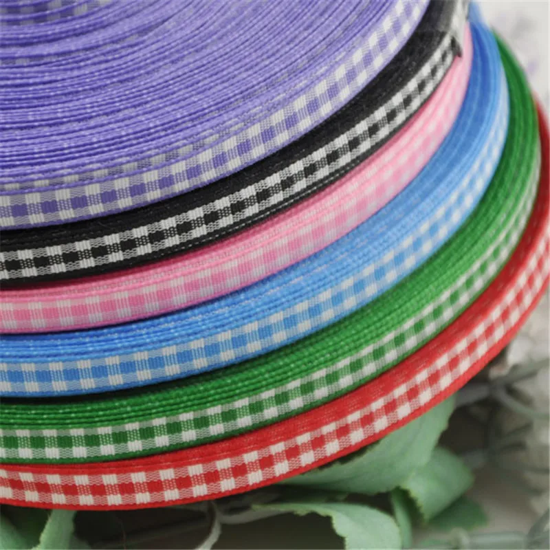 2/8 &quot6 мм смешанные цвета Шотландка клетчатая лента банты Аппликации
