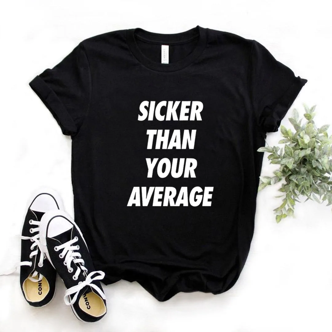 

Женская футболка из хлопка с принтом мерцает, чем ваше среднее, Повседневная забавная футболка, подарок для леди, Yong Girl, топ, футболка R018