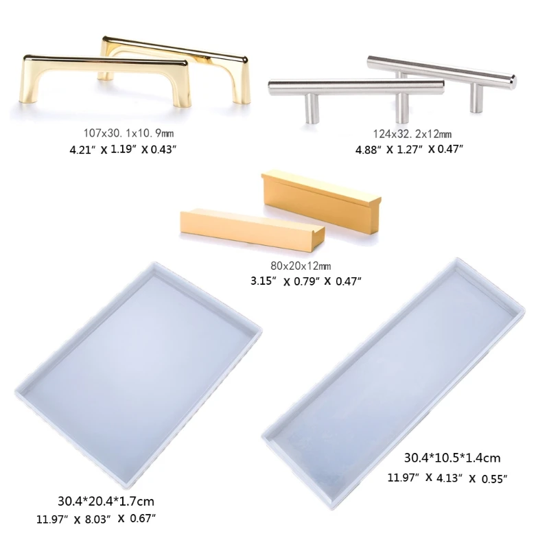 

Silicone Resin Tray Mold Epoxy Resin Casting Mold for DIY Vanity Tray Jewelry Tray Serving Board and Serving Tray Mold