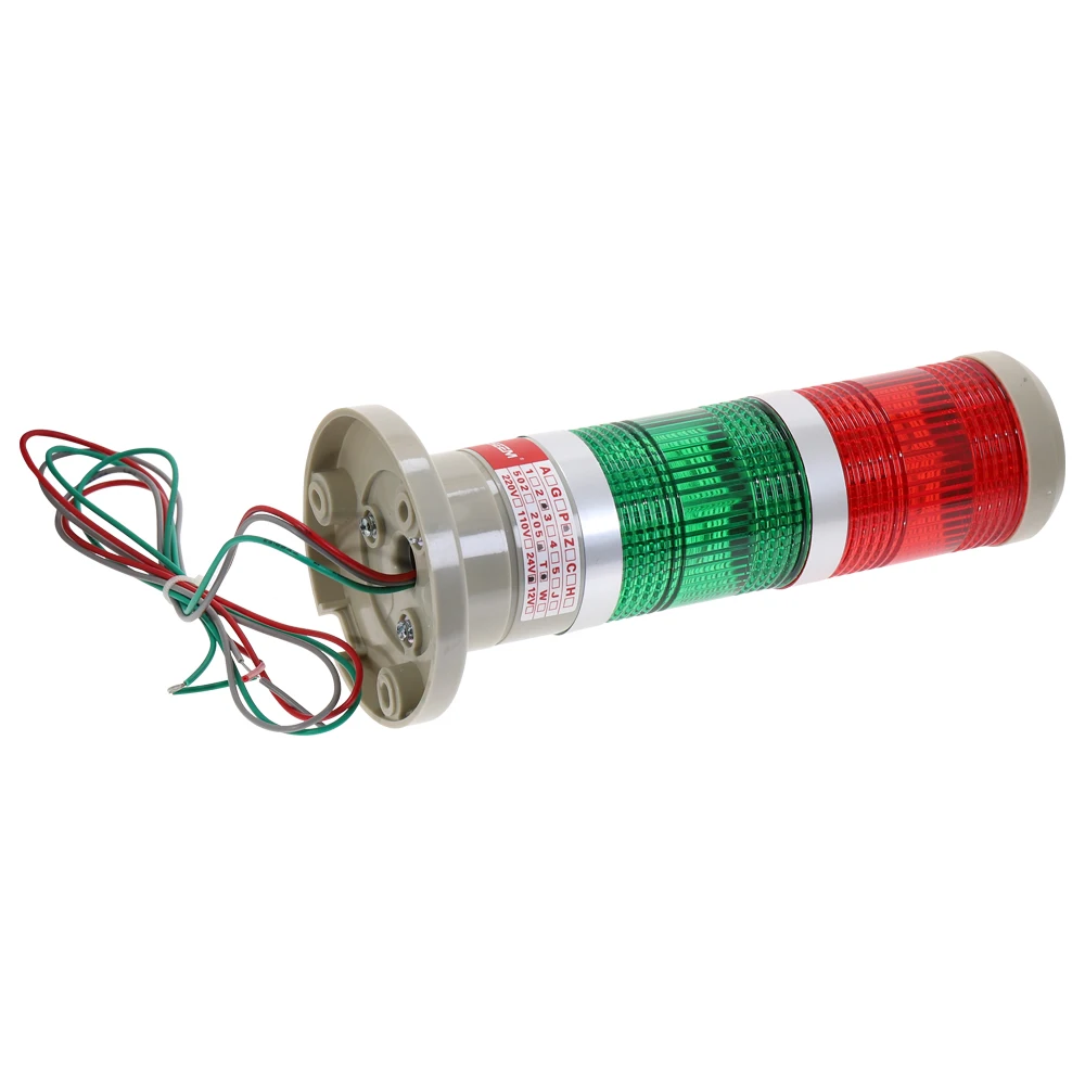 

2 Layer Signal Tower Light Warning Stack Light Industrial Lamps Red Green AC220V AC110V DC24V DC12V CNC Alarm Indicator Lamp