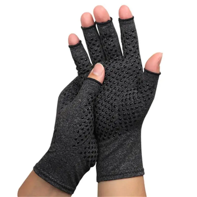 

1 Pair Non-slip Breathable Care Compression Arthritis Gloves Therapy Open Fingers Compression Warm Gloves