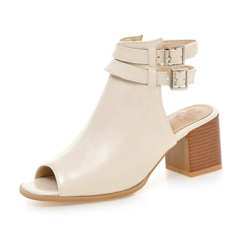 

Пикантные женские босоножки женские летние туфли на высоком каблуке с открытым носком элегантные дамские туфли с двойной пряжкой размера п...