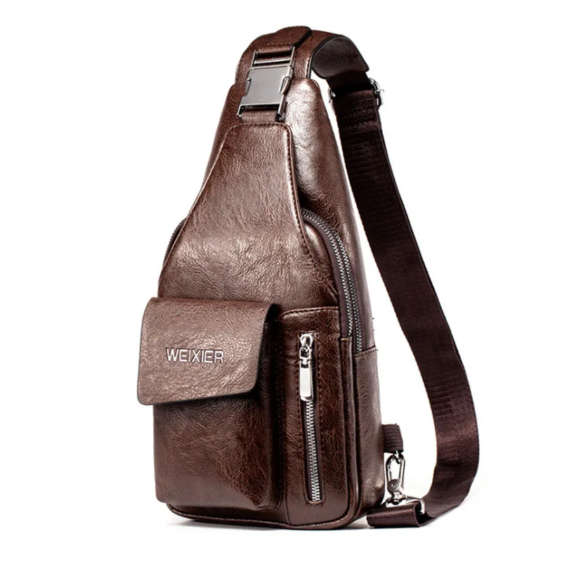 Сумки через плечо для Для мужчин зарядка USB сумка-слинг Водонепроницаемый