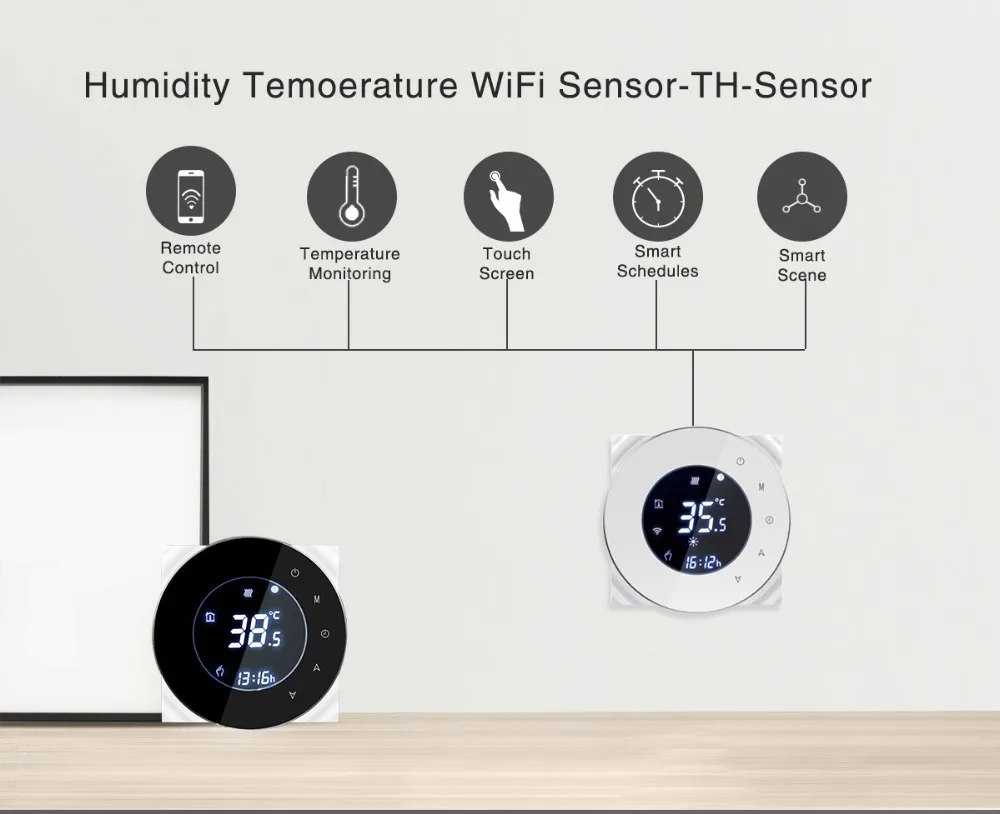 Tuya WiFi умный термостат, регулятор температуры для воды, Электрический пол, Подогрев воды, газовый котел, работает с Alexa Google Home