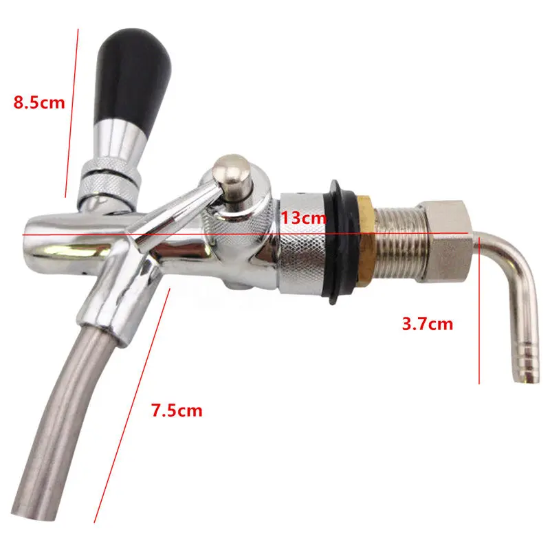 

Adjustable Draft Beer Faucet With Flow Controller For Keg Tap Homebrew Dispenser