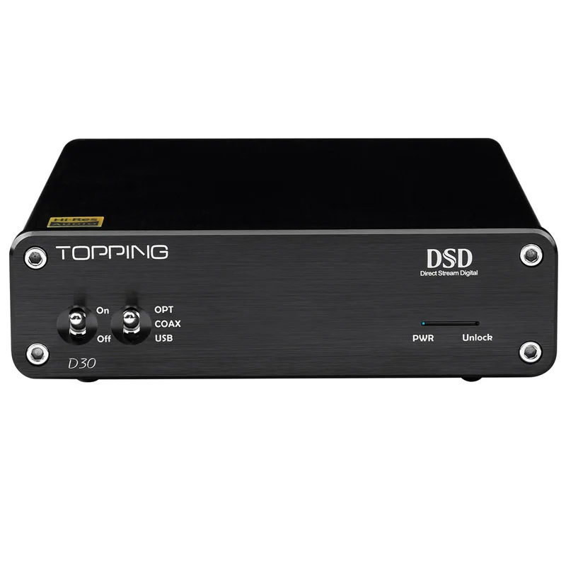 TOPPING D30 DSD аудио декодер поддержка USB коаксиальный Оптический волоконный вход XMOS