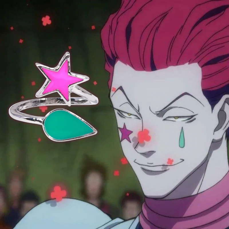 

HUNTER×HUNTER Hisoka Pentagram Teardrop Ring Two-dimensional Cos Ring Accessories