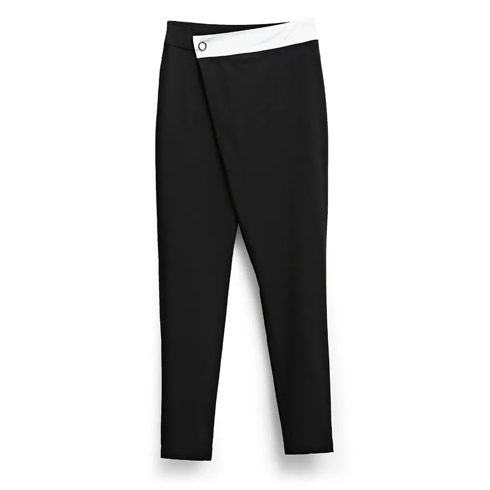 Amii женские офисные брюки с высокой талией элегантные однотонные длинные в стиле