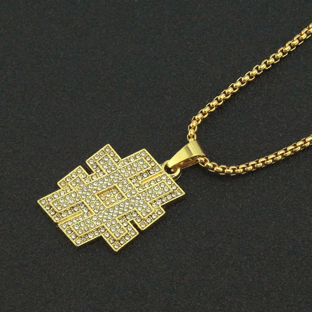 Новинка огромная золотая цепочка в стиле хип-хоп для ночного клуба золотое