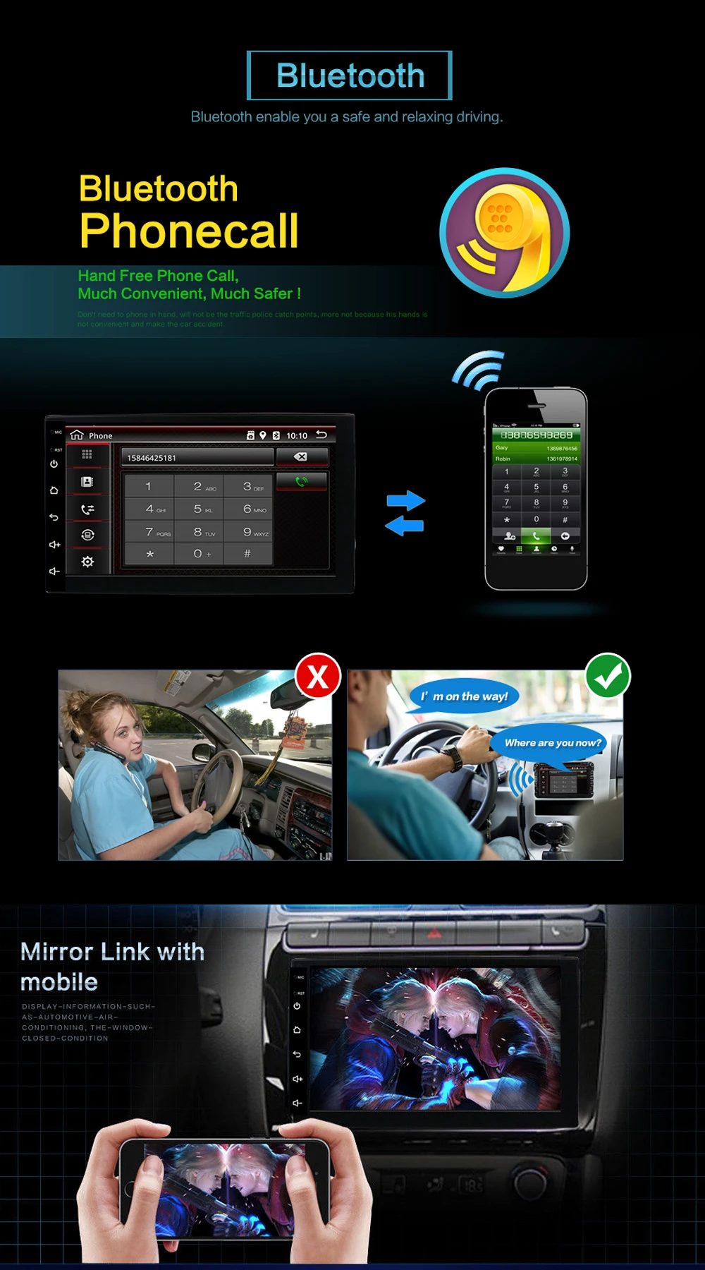 7022C+ Android 9,1 " дюймовый автомобильный стерео 2 Din FM gps навигатор радио плеер wifi Аудио плеер Aux вход Авто MP5 плеер SD USB