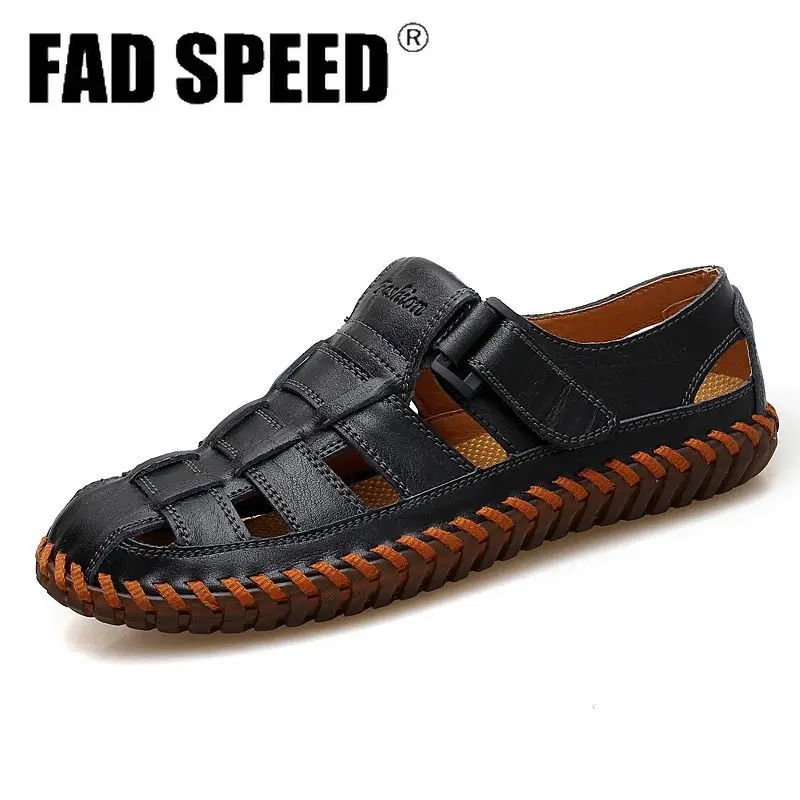 

Мужские сандалии из коровьей кожи высокого качества; Сезон лето 2020 года; Мужская обувь ручной работы; Мужская дышащая повседневная обувь; Пр...