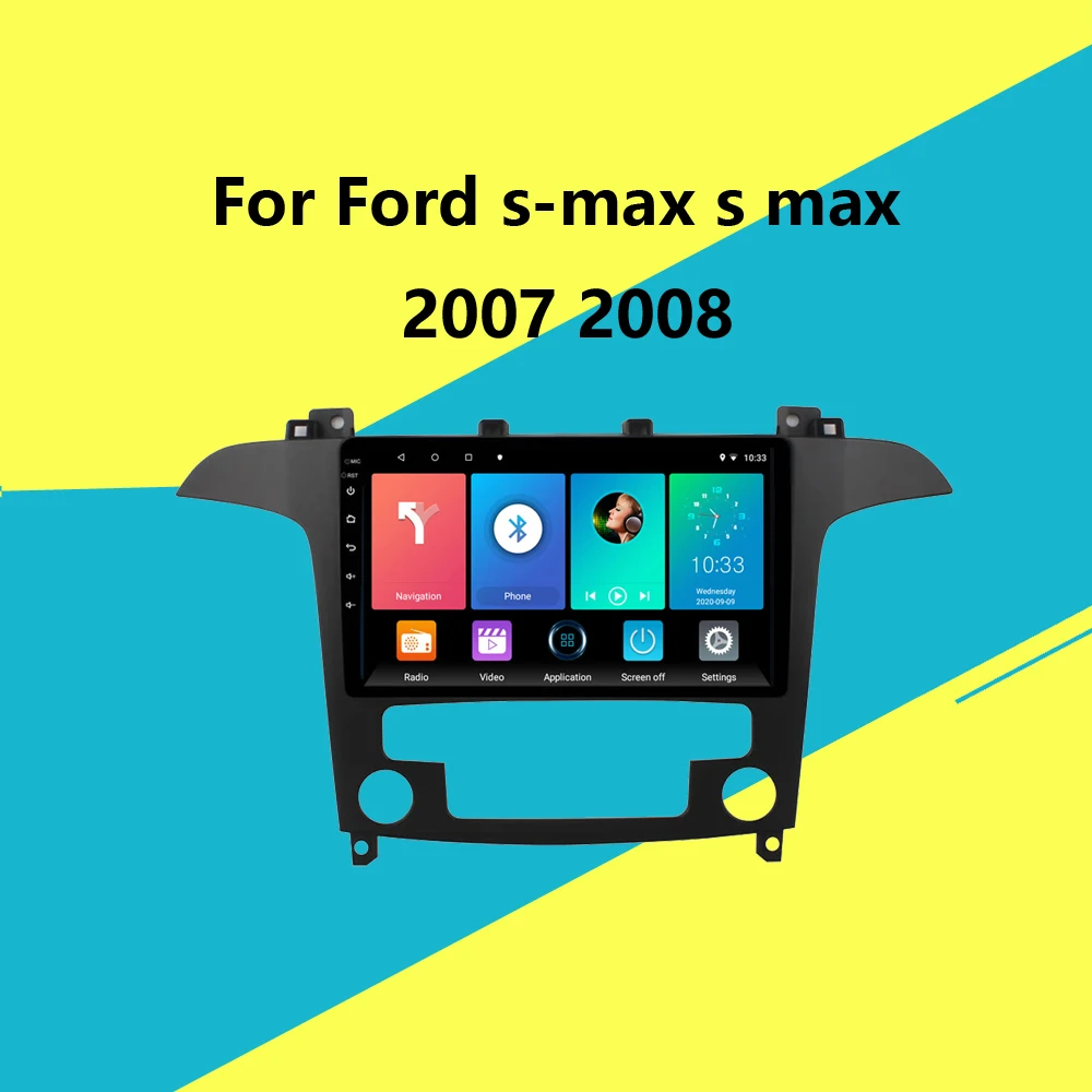 9 дюймов 2 Din Автомобильный мультимедийный плеер Android Wifi GPS навигация для Ford S Max 2007