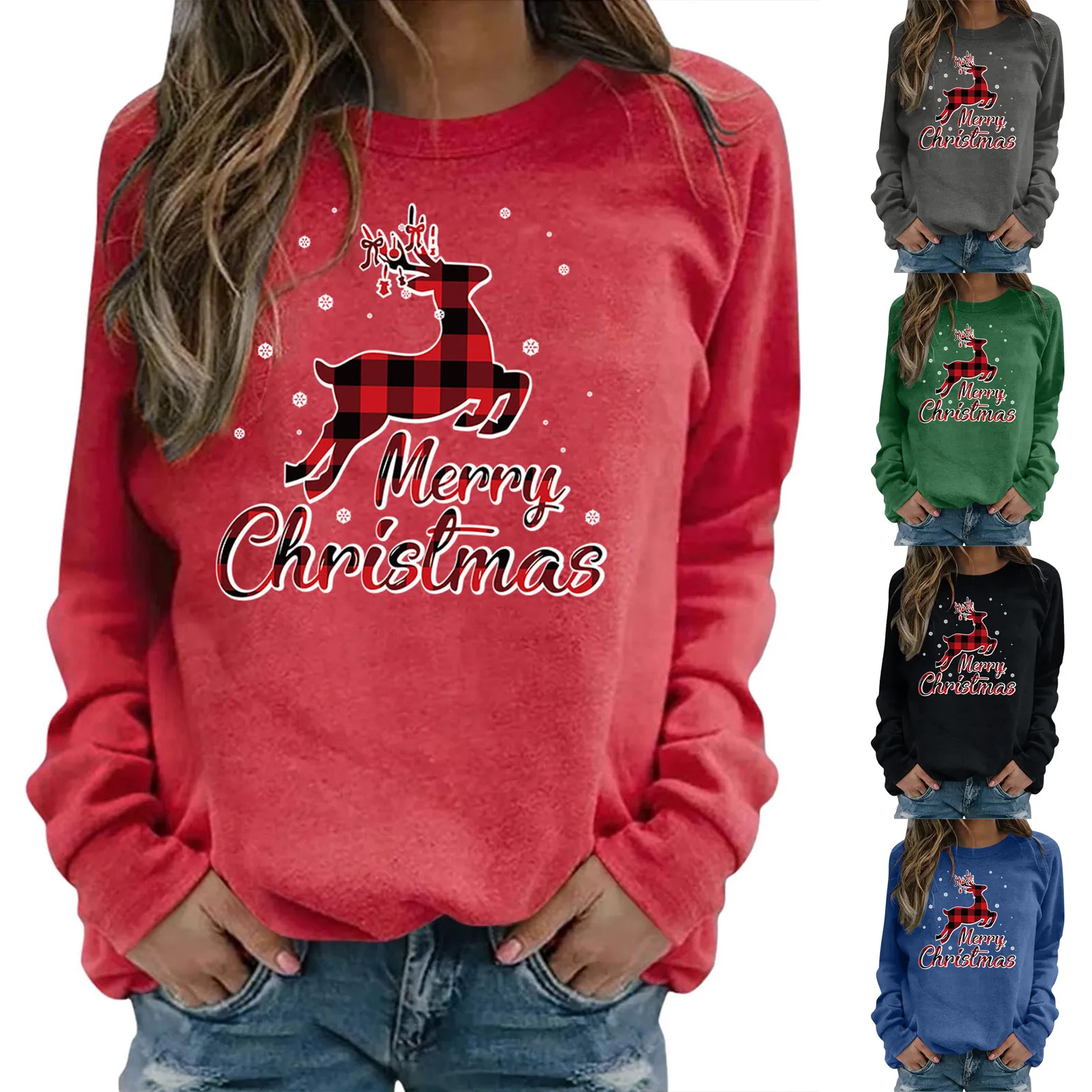 Рождественский свитшот с принтом красного вина женский спортивный костюм топы