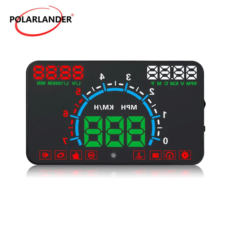 

HUD display E350 HD 5.8 inch Windshield Projector OBD2 Alarm System Smart Digital Speedometer Car head up display