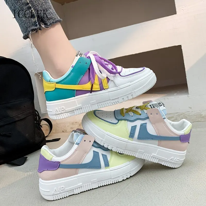 

ICCLEK 2021 New Women Sneakers Shoes Casual Shoes Platform Sneakers Women Shoes Woman Vulcanize Shoes Women Sneakers Shoes