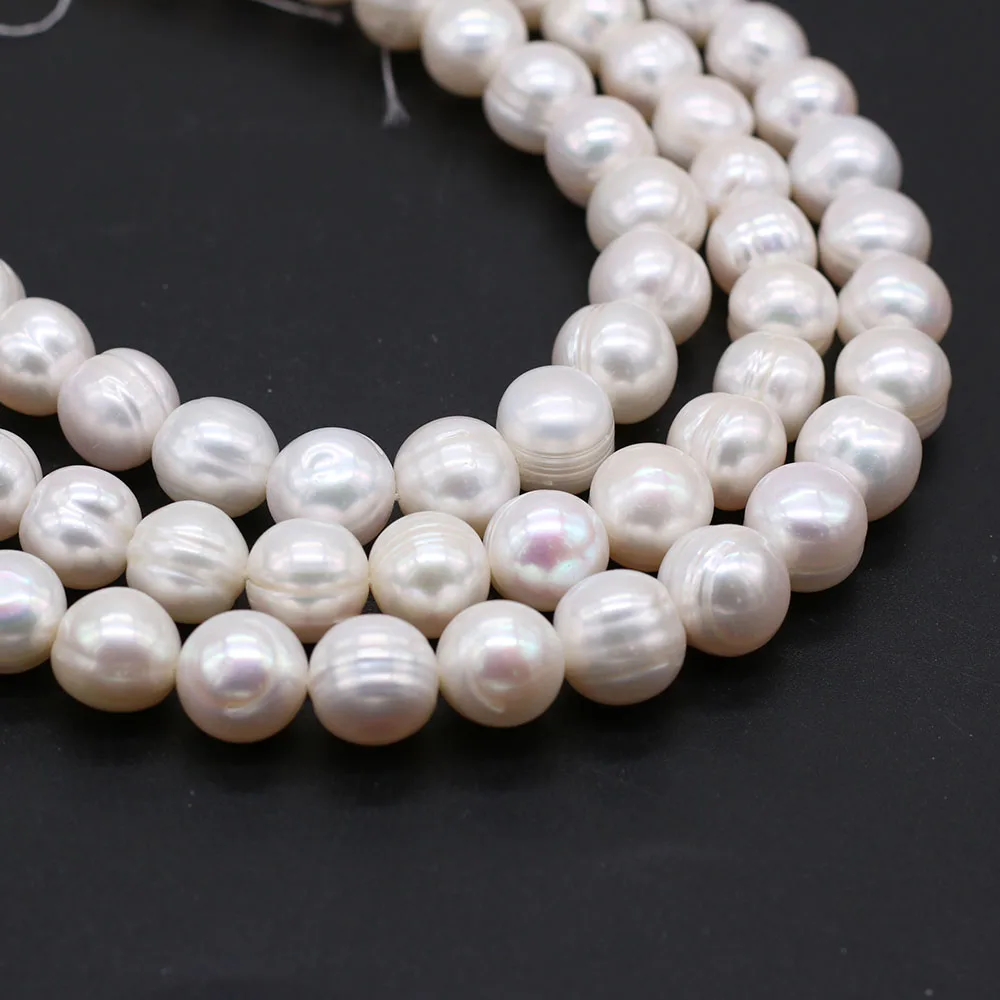 High Quality Natural Freshwater Pearl Beads Round Loose Beaded For Jewelry Making DIY Charms Bracelet Necklace Accessories 36cm