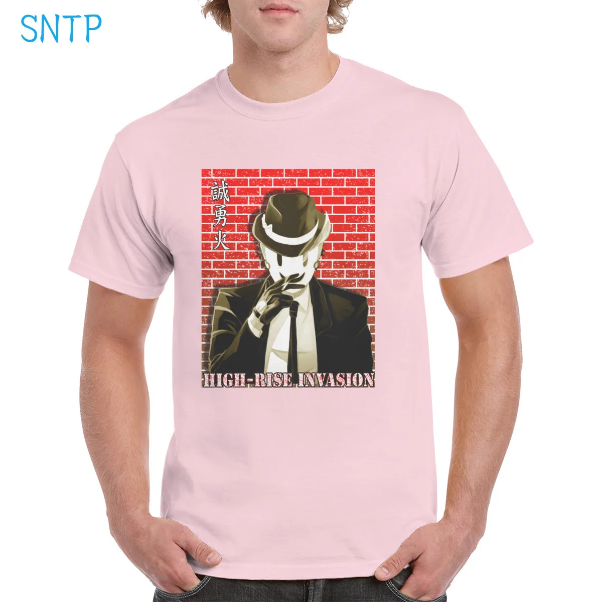 

Anime High-Rise Invasion Sniper t shirt Unisex Tenkuu Mask T-shirt Graphics Tops Cotton Tenkuu Shinpan clothes Female/Man Pop