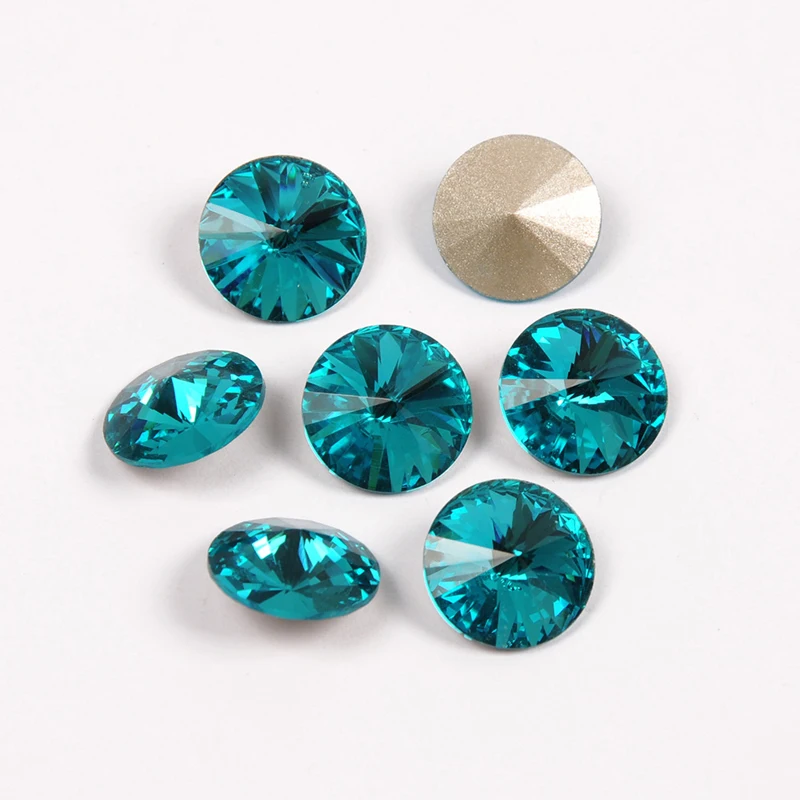 Yanruo 1122 все размеры Синий Циркон Rivoli DIY Остроконечные камни и Кристаллы Стразы с