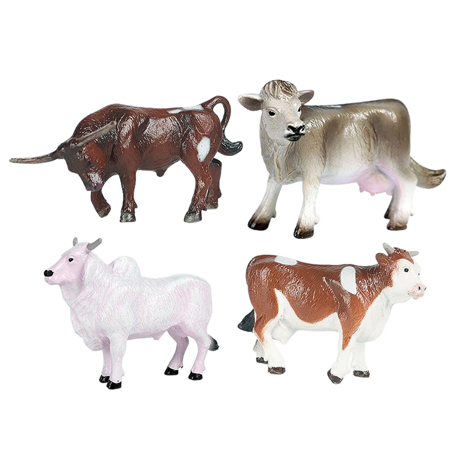 Развивающая фигурка коровы с реалистичными животными из искусственного быка 4