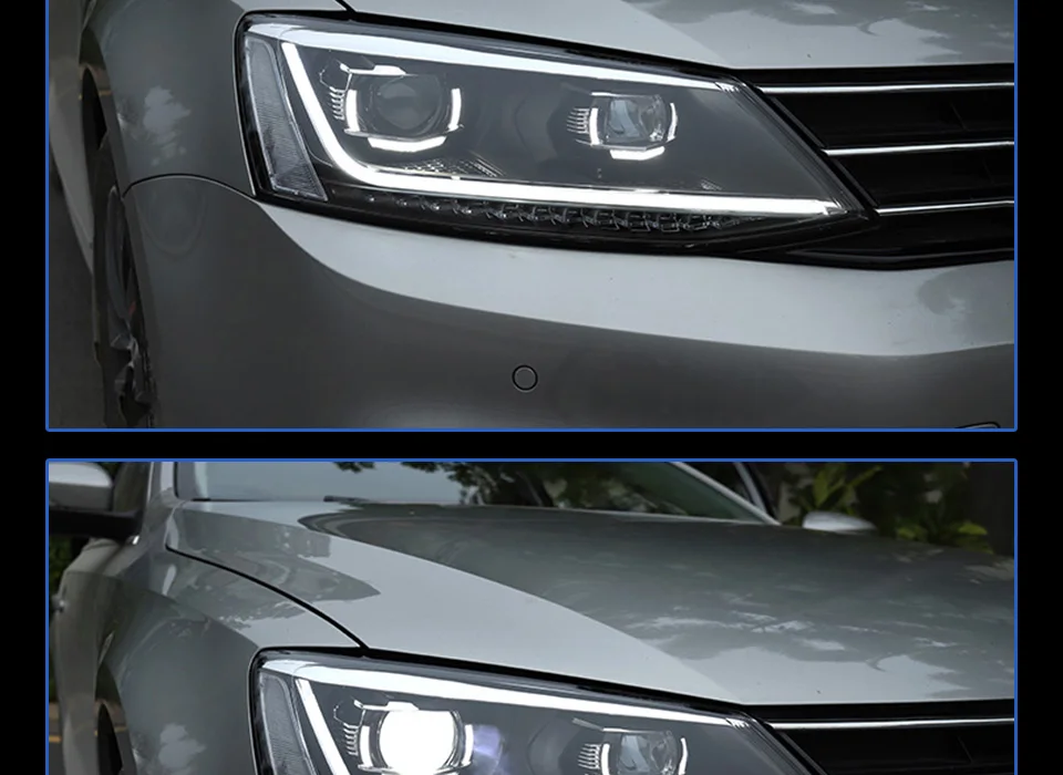 Фары для VW Jetta 2011- Mk6 DRL дневные ходовые огни головная лампа светодиодный Биксеноновая лампа Противотуманные фары тюнинг автомобильные аксессуары