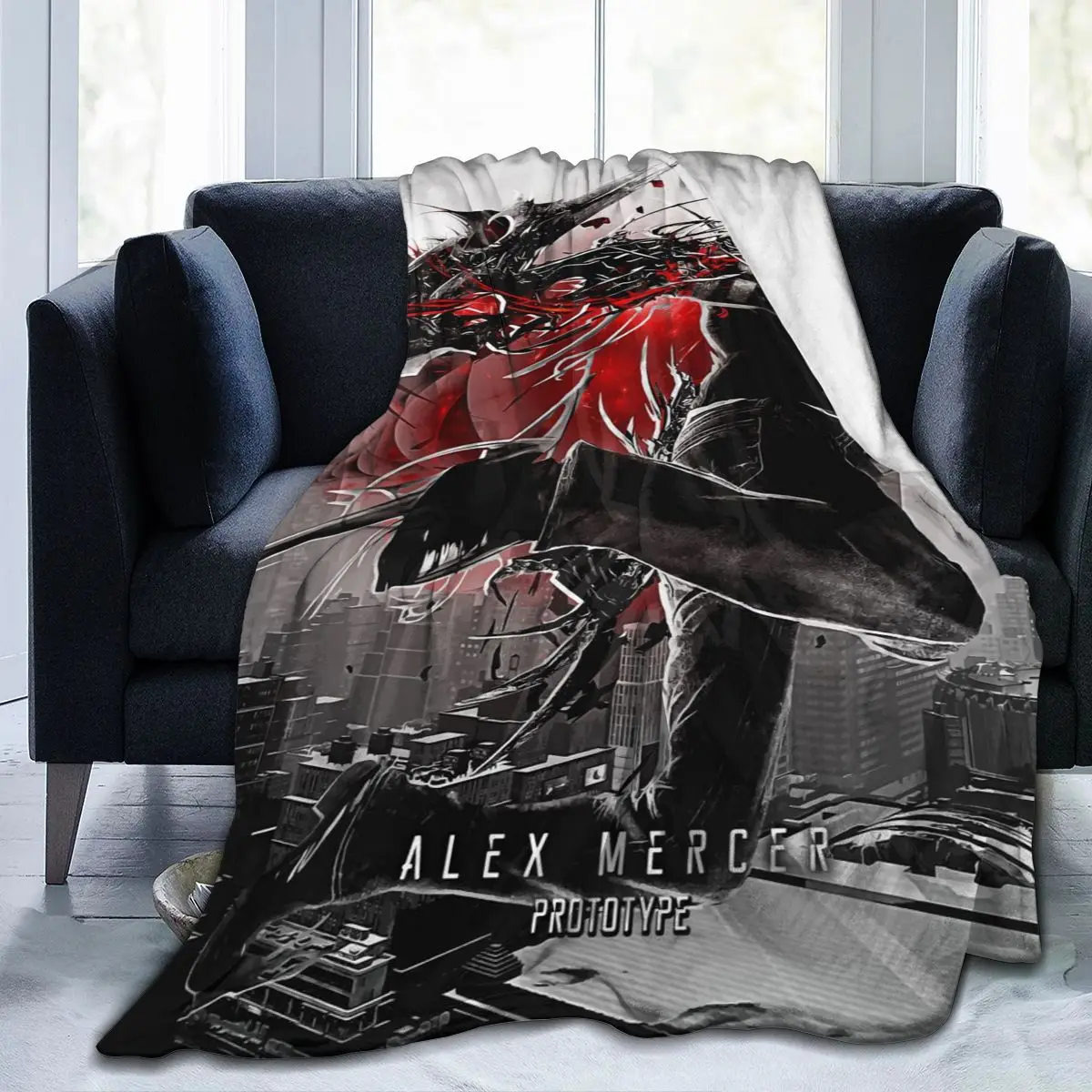 Одеяло с принтом Alex Mercer покрывало для кровати клетчатое дивана двойное