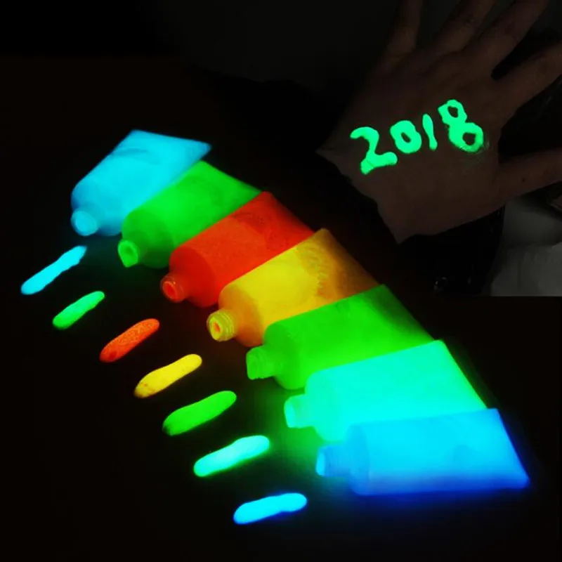 Новинка 2021 светящаяся неоновая краска для лица флуоресцентная яркая