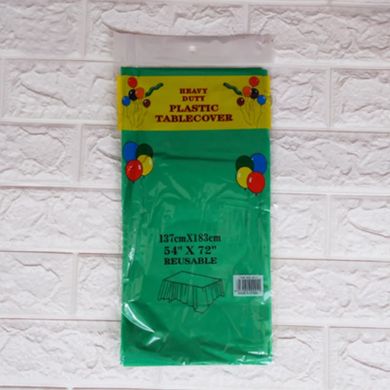 Dark green Туманная одноразовая скатерть одноразовая посуда для вечеринки 137X183 см 137X274 см для свадебного дня рождения прямоугольник - Цвет: Dark green