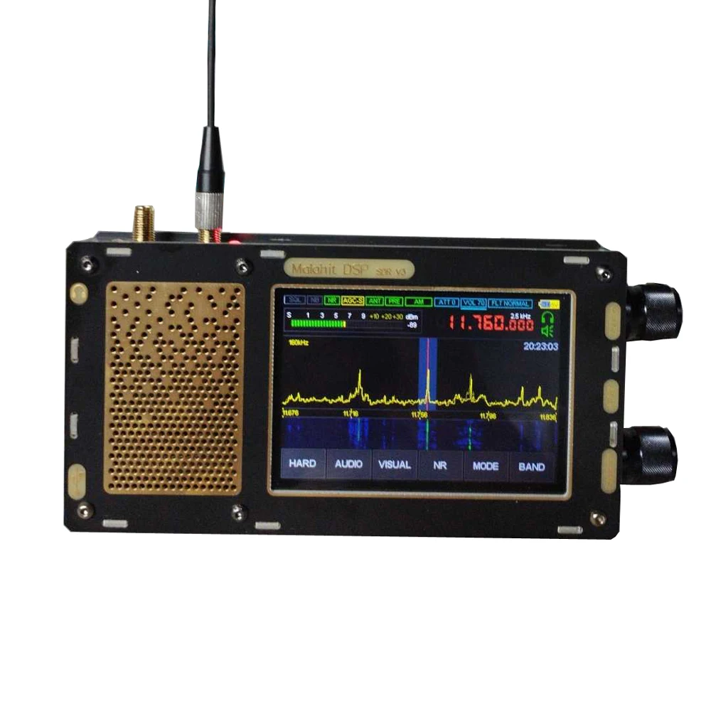 New enhanced version 1.10C Dual Antenna Malachite radio Malahit DSP portable SDR receiver 50KHz-2GHz shortwave | Электроника