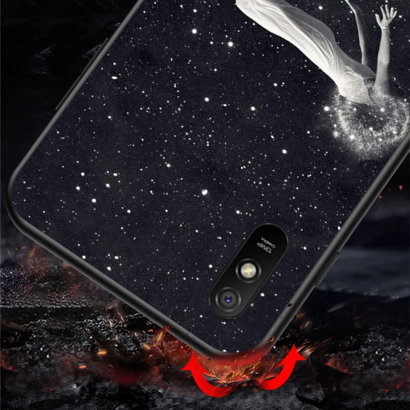 

colagem Da Arte do vintage For Xiaomi Redmi 10X Pro 5G 9C 9A 9 GO K20 8A 8 7A 7 S2 6A 6 5 5A 4X Pro Bright Black Phone Case