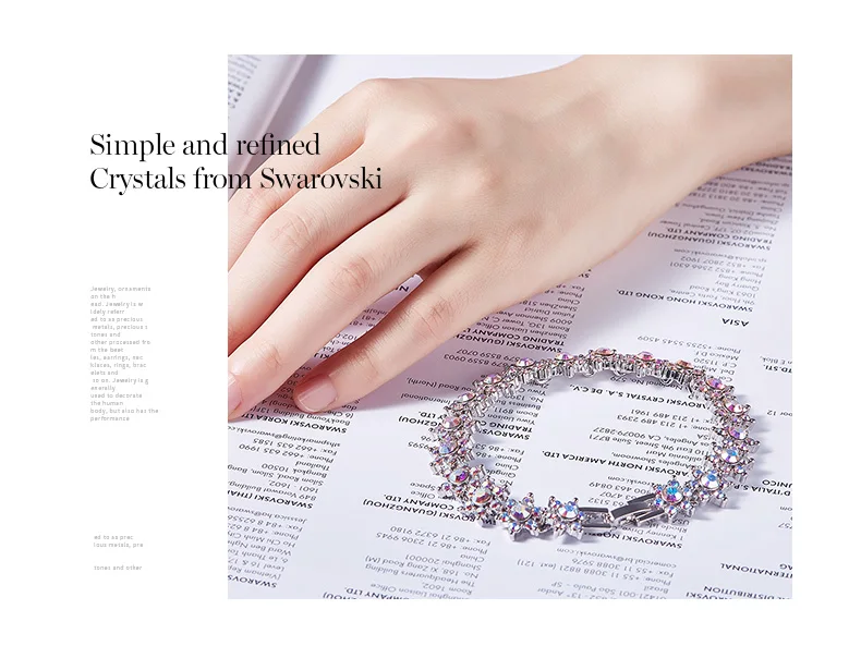 Cdyle, украшенные кристаллами Swarovski, браслеты, шарм, австрийские кристаллы, цветок, браслеты, Модные женские ювелирные изделия, лучшие подарки